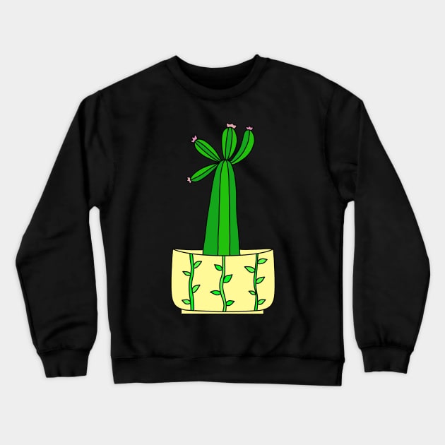 Cute Cactus Design #73: Palm Tree Cactus Crewneck Sweatshirt by DreamCactus